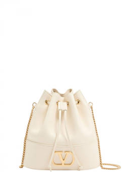Valentino Garavani - Ivory VLogo Mini Bucket Bag