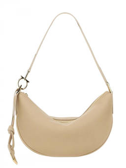 Ferragamo - Beige Gancini Large Shoulder Bag