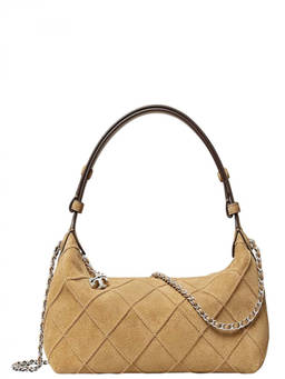 TORY BURCH - Light Brown Fleming Mini Shoulder Bag