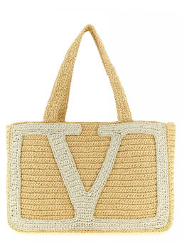 Valentino Garavani - Natural/White Viva Superstar Large Tote Bag