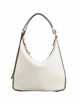 TOD'S - White Metal Dots Mini Hobo