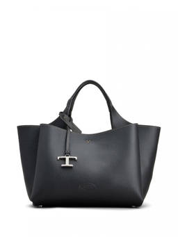 TOD'S - Black T Timeless Mini Leather Tote Bag