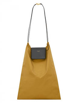 Saint Laurent - Mustard Foulard Folding Tote Bag