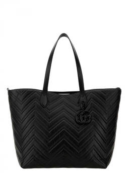 Gucci - Black GG Marmont Large Tote Bag