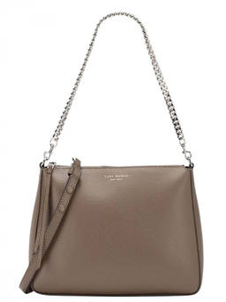 TORY BURCH - Taupe Perry Medium Shoulder Bag