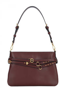 Pinko - Burgundy Logo Small Shoulder Bag