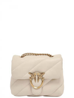 Pinko - Beige Love Small Shoulder Bag