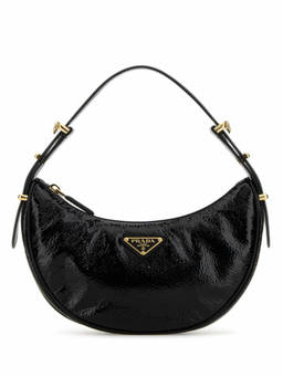 PRADA - Black Arque Naplak Patent Leather Shoulder Bag
