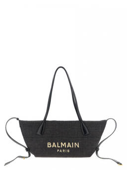 BALMAIN - Black Track Small Tote Bag