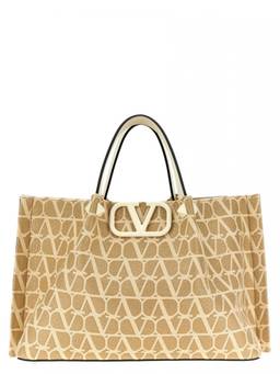 Valentino Garavani - Beige Vlogo Signature Tote Bag
