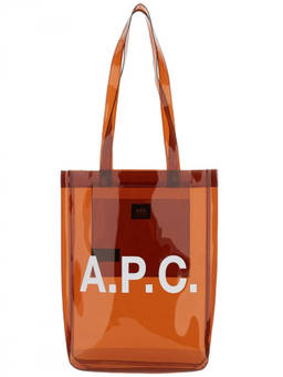 A.P.C. - Brown Logo Large Tote Bag
