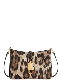 Dolce&Gabbana - Leopard Print Lock Small Shoulder Bag
