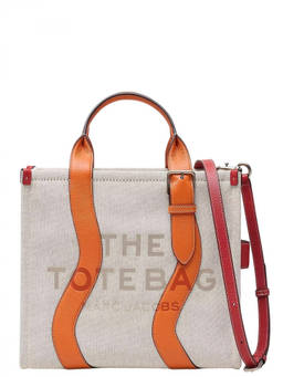Marc Jacobs - Beige/Orange The Top Zip Medium Tote Bag