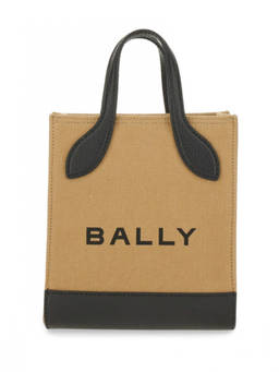 BALLY - Beige Logo Mini Tote Bag