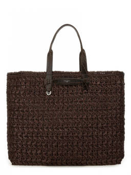 Dolce&Gabbana - Brown Crochet Large Tote Bag