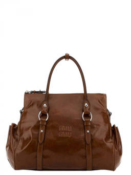 Miu Miu - Brown Logo Large Shoulder Bag