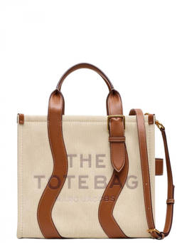 Marc Jacobs - Beige The Wavy Top Zip Medium Tote Bag