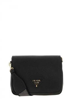 PRADA - Black Logo Small Shoulder Bag