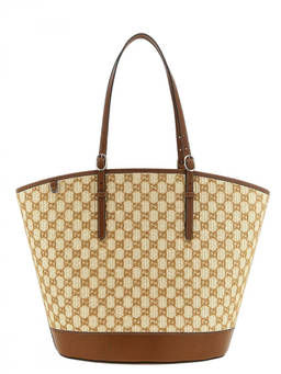 Gucci - Brown Logo Large Tote Bag