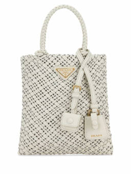 PRADA - White Crochet Tote Bag