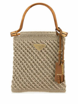 PRADA - Beige Crochet Tote Bag