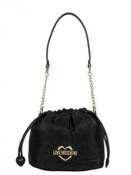 Love Moschino - Black Logo Plaque Mini Bucket Bag