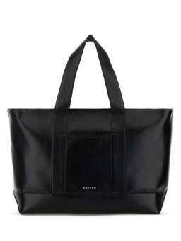 Alexander McQueen - Black Leather Top Zip Tote Bag