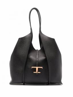 TOD'S - Black Logo Tote Bag