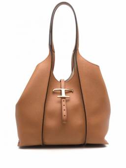 TOD'S - Brown Logo Tote Bag