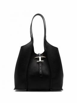 TOD'S - Black Logo Tote Bag