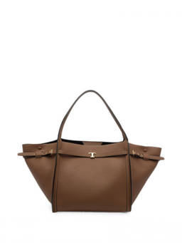 TOD'S - Brown T Timeless Medium Tote Bag