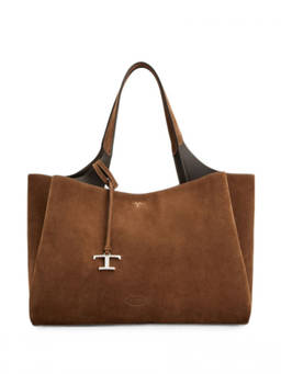 TOD'S - Brown T Timeless Medium Tote Bag
