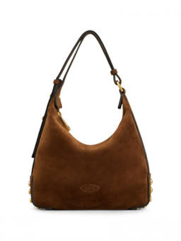 TOD'S - Brown Metal Dots Mini Shoulder Bag