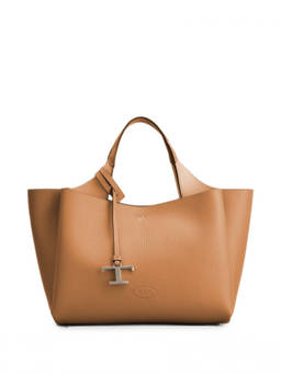 TOD'S - Brown T Timeless Mini Tote Bag