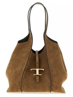 TOD'S - Brown T Timeless Small Tote Bag