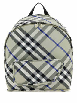 Burberry - Grey Printed Nylon Shield Backpack