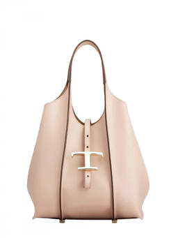 TOD'S - Beige T Timeless Mini Tote Bag