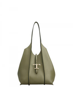 TOD'S - Green T Timeless Small Tote Bag
