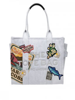 Marc Jacobs - White The Camp Patch Large Tote Bag
