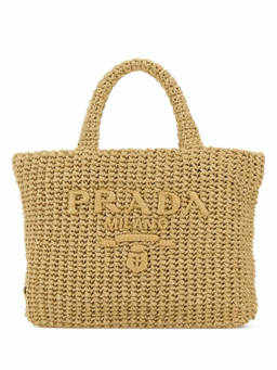 PRADA - Tan Logo Small Tote Bag