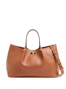 Valentino Garavani - Brown VLogo Signature Large Tote Bag
