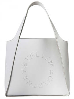 Stella McCartney - Light Grey Logo Large Tote Bag