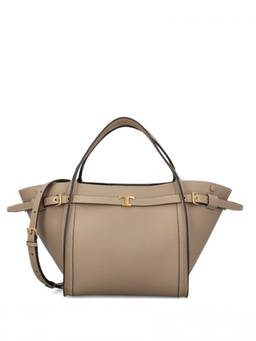 TOD'S - Beige Logo Small Tote Bag