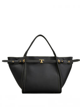 TOD'S - Black Logo Small Tote Bag