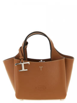 TOD'S - Brown T Timeless Mini Tote Bag