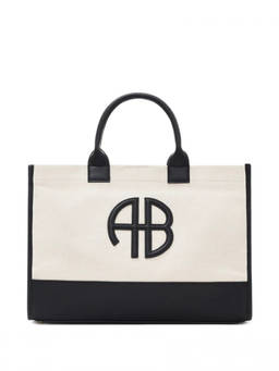 ANINE BING - Beige/Black Lara Medium Tote Bag