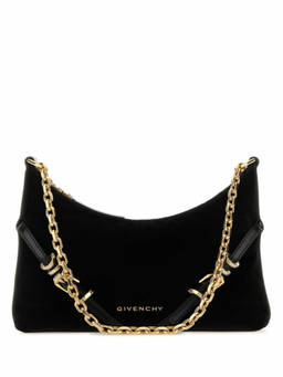 Givenchy - Black Velvet Voyou Party Shoulder Bag