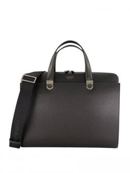 Ferragamo - Black Gancini Large Briefcase Bag