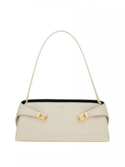 Ferragamo - White Hug Large Shoulder Bag