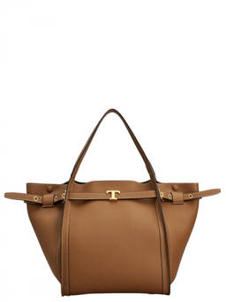 TOD'S - Brown T Timeless Small Tote Bag